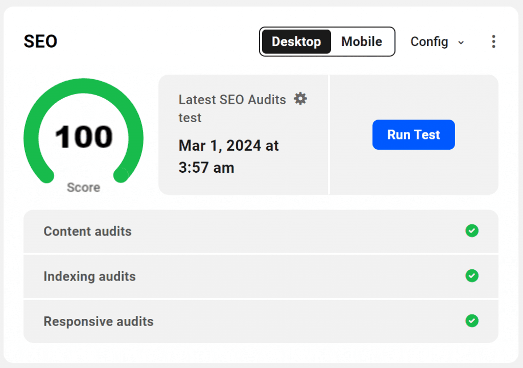 Good website management leads to high technical SEO scores