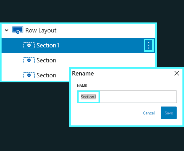 Kadence section renaming